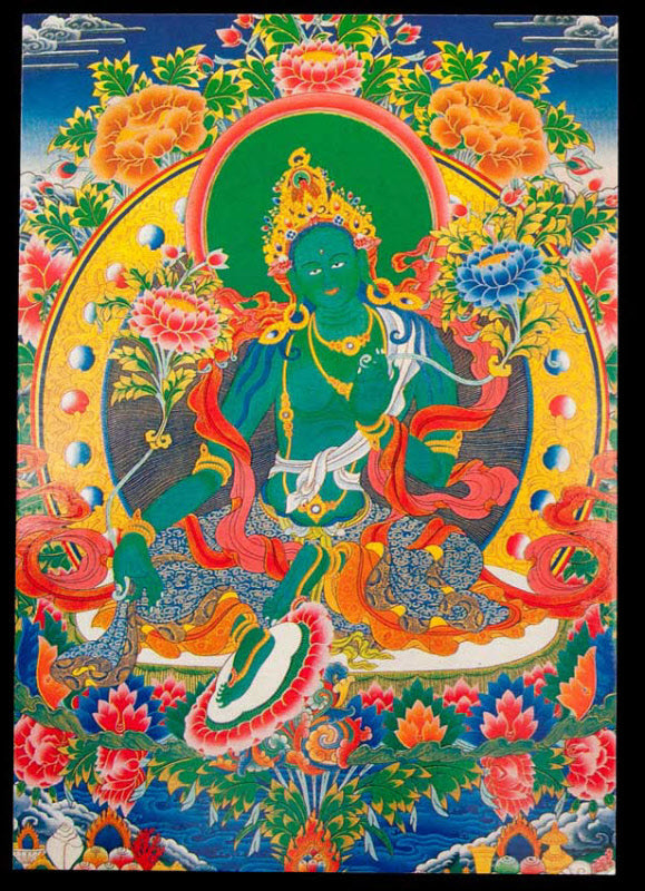 Carte Postale Tara Verte Bouddhiste du Népal