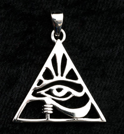 Pendentif Œil d’Horus en argent massif 925 – Élégance mystique et symbolisme ancien