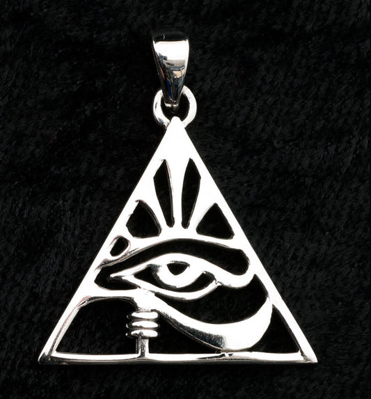Pendentif Œil d’Horus en argent massif 925 – Élégance mystique et symbolisme ancien