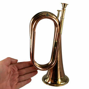 MINI COR CLAIRON TROMPETTE CUIVRE PETIT MODELE - cor en cuivre - clairon en  cuivre - trompette en cuivre